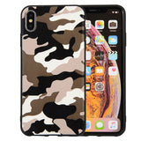 For iPhone XS Army Green Camouflage Soft TPU Silicone Case for iPhone