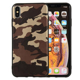 For iPhone XS Army Green Camouflage Soft TPU Silicone Case for iPhone